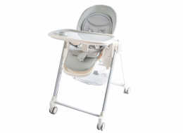 2Kids Toys Jídelní židlička s kolečky šedá 2Kids Toys Jídelní židlička s kolečky šedá