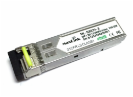 MaxLink 1.25G SFP optický modul, WDM(BiDi), SM, Tx 1550/Rx1310nm, 3km, 1x LC konektor, DDM