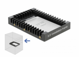 Delock 3.5” instalační rámeček SATA pro 2.5” černá