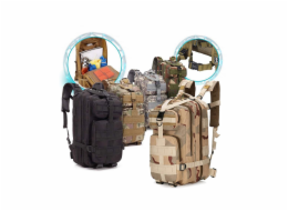 DeTech Batoh MILITARY TACTICAL SURVIVAL, 35L - béžová Batoh MILITARY TACTICAL SURVIVAL - perfektní spojení stylového designu a funkcionality. Nechte se unést moderním designem a praktickými vlastnost