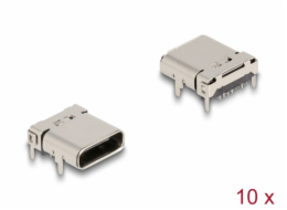 Delock 24-pinový SMD konektor USB 5 Gbps USB Type-C™, zásuvkový, k montáži pájením, 10 ks