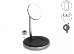 Delock Bezdrátová nabíječka 2 v 1 o výkonu 5 W / 7,5 W / 10 W / 15 W - Qi