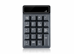 DeTech Bezdrátová numerická klávesnice Num pad K3, Bluetooth - černá Kompaktní provedení, materiál - plast, připojení - 2,4 GHz / Bluetooth, verze Bluetooth - V4.0, rozhraní - USB, baterie - typ AAA 