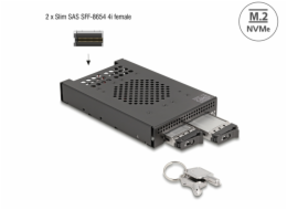 Delock 3.5” Mobilní rack pro 2 x SSD M.2 NVMe s konektorem Slim SAS SFF-8654