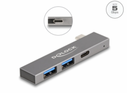 Delock 3 portový štíhlý USB Hub USB Type-C™ na 1 x USB 5 Gbps USB Type-C™ + 2 x USB 5 Gbps Typ-A