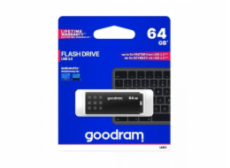 GOODRAM UME3 USB 3.0 Flash disk 64GB - černá Malý datový nosič GoodRam s kapacitou 64 GB lze uložit například do peněženky vedle klíčů, což uživateli umožní přístup k potřebným datům. Uzávěr má konve