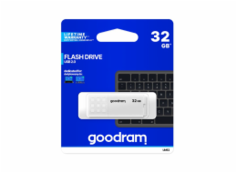 GOODRAM UME2 WHITE USB 2.0 32GB Goodram USB flash disk, USB 2.0, 32GB, UME2, bílý, UME2-0320W0R11, USB A, s krytkou