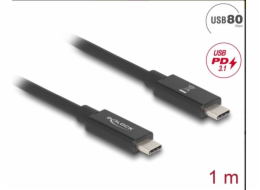 Delock&nbsp;USB&nbsp;80&nbsp;Gbps&nbsp;kabel&nbsp;USB&nbsp;Type-C™&nbsp;samec&nbsp;na&nbsp;samec&nbsp;16K&nbsp;60&nbsp;Hz&nbsp;PD&nbsp;3.1&nbsp;240&nbsp;W&nbsp;E-Marker&nbsp;koaxiál&nbsp;1&nbsp;m&nbsp;černá