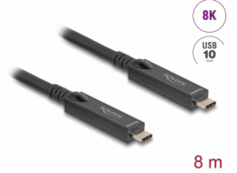 Delock Aktivní optický kabel USB-C™ 8K Video + Data + PD, délka 15 m