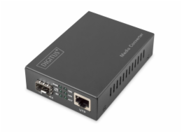 DIGITUS 10 Gigabit Ethernet Media Converter, SFP podporuje 1G, 2,5G, 5G a 10G, otevřený slot
