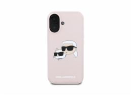 Karl Lagerfeld Liquid Silicone K&CH Heads MagSafe pro iPhone 16e Pink