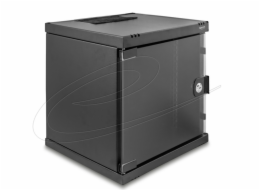 Delock 10” Síťová skříň 6U se skleněnými dveřmi k montáži na stojan nebo na stěnu, 240 mm hloubka, nosnost 30 kg,