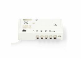 Nedis SAMP42244WT - Anténní zesilovač CATV | Zesílení: 20 dB | 47 - 694 MHz| Počet výstupů: 4 | Ovládání zesílení | Bílá