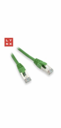 LYNX FTP patch kabel Cat5e PVC, CCA, 1m, zelený (balení obsahuje 10ks)