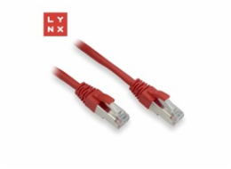 LYNX FTP patch kabel Cat5e PVC, CCA, 1m, červený (balení obsahuje 10ks)