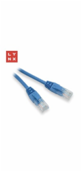 LYNX UTP patch kabel Cat5e, PVC, CCA, 0,3m, modrý (balení obsahuje 10ks)