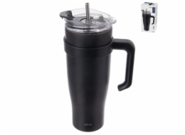 Hrnek TERMO 1,2 l nerez+ brčko černý