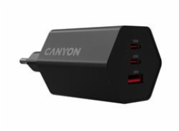 CANYON charger HEXAGON 65 GaN 65W 2xPD 1xQC EU Black