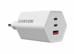 CANYON charger HEXAGON 65 GaN 65W 2xPD 1xQC EU White