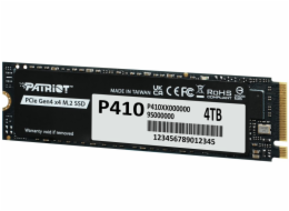 PATRIOT P410 4TB SSD / Interní / M.2 PCIe Gen4 x4 NVMe / 2280