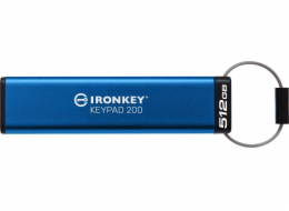 Kingston IronKey Keypad 200 USB flash disk 512GB USB-A AES šifrovaný