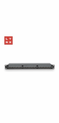 LYNX 19" patch panel  24-port, FTP Cat5e, 50µ, stíněný, černý