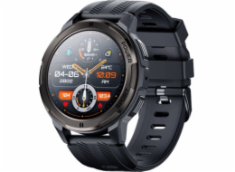 Chytré hodinky Rubicon SmartWatch Rubicon RNCF26 černé silikonové konverzace BT Call.