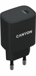 CANYON nabíječka do sítě H-20-02, 1x USB-C PD 20W, černá