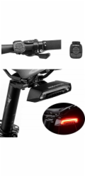 Zadní cyklistická svítilna s laserem a dálkovým ovládáním Rockbros LKWD-R1 černá