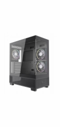 Gembird Herní skříň Fornax X550 akvarijního typu, ATX, 2x USB 3.2 + 1x USB typu C, černá