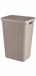 Koš na prádlo Curver Jute 58L s víkem taupe