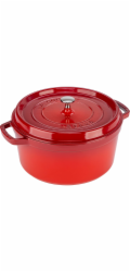 Staub La Cocotte 28cm rund, Kirsch-rot, Gusseisen