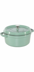 Staub La Cocotte 24cm rund Salbeigrün, Gusseisen
