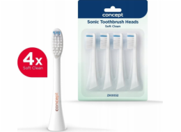 CONCEPT Náhradní hlavice k zubním kartáčkům PERFECT SMILE ZK500x, Soft Clean, 4 ks, bílé ZK0052 