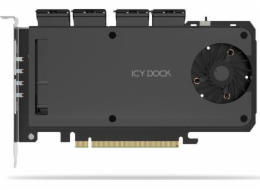 Icydock ICY DOCK Mobilní racková adaptérová karta 4-Bay M.2 NVMe SSD pro PCIe 4.0 x 16