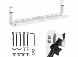 Organizér kabelů Maclean pod stůl, max. zatížení 5 kg, max. 728 mm, bílý, MC-103 W