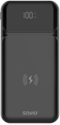 Savio BA-09 externí baterie Lithium-polymerová (LiPo) 37 mAh Bezdrátové nabíjení Černá