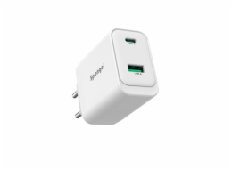 Adaptér Sponge C2 45W GaN, USB-C/USB-A, bílý