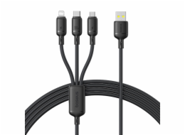 Baseus Rapid Series 3-in-1 USB-A 100W 1.5m, Schwarz