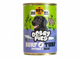 DOBRY PIES Surf & Turf Trout and wild boar - vlhké krmivo pro psy - 400g