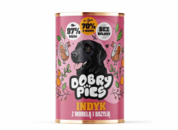 DOBRY PIES Turkey with apricot and basil - vlhké krmivo pro psy - 400g