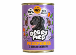 DOBRY PIES Quail with mango and fenugreek - vlhké krmivo pro psy - 400g