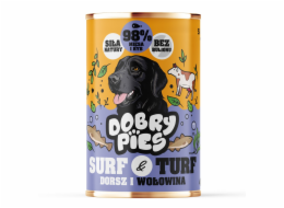 DOBRY PIES Surf & Turf Trout and beef - vlhké krmivo pro psy - 400g