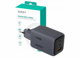 AUKEY PA-C5 3xUSB (2xUSB-C a 1xUSB-A) 100W 5A QC5.0 PD3.0 AFC PPS FCP SCP nabíječka