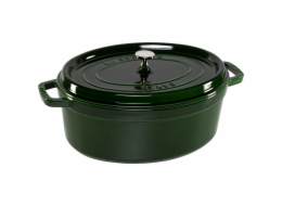 Staub La Cocotte 33cm ovál, Bazalková zelená, Litina