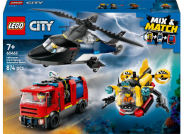 Stavebnice LEGO 60462 City s helikoptérou, hasičským autem a ponorkou, stavebnicí