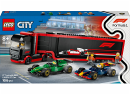 LEGO 60445 City F1 Transporter se závodními auty RB20 a AMR24 F1, Stavebnice