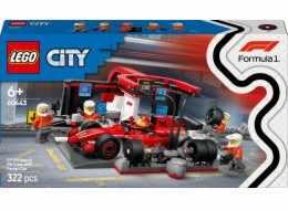 LEGO 60443 City F1 Pit Stop s posádkou v boxech a Ferrari Speedster, stavebnice