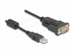 DeLOCK USB 2.0 adaptér, USB-A zástrčka > sériová RS-232 zástrčka