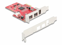 Delock - Adaptér firewire - PCIe 1.1 nízký profil - FireWire 800, FireWire